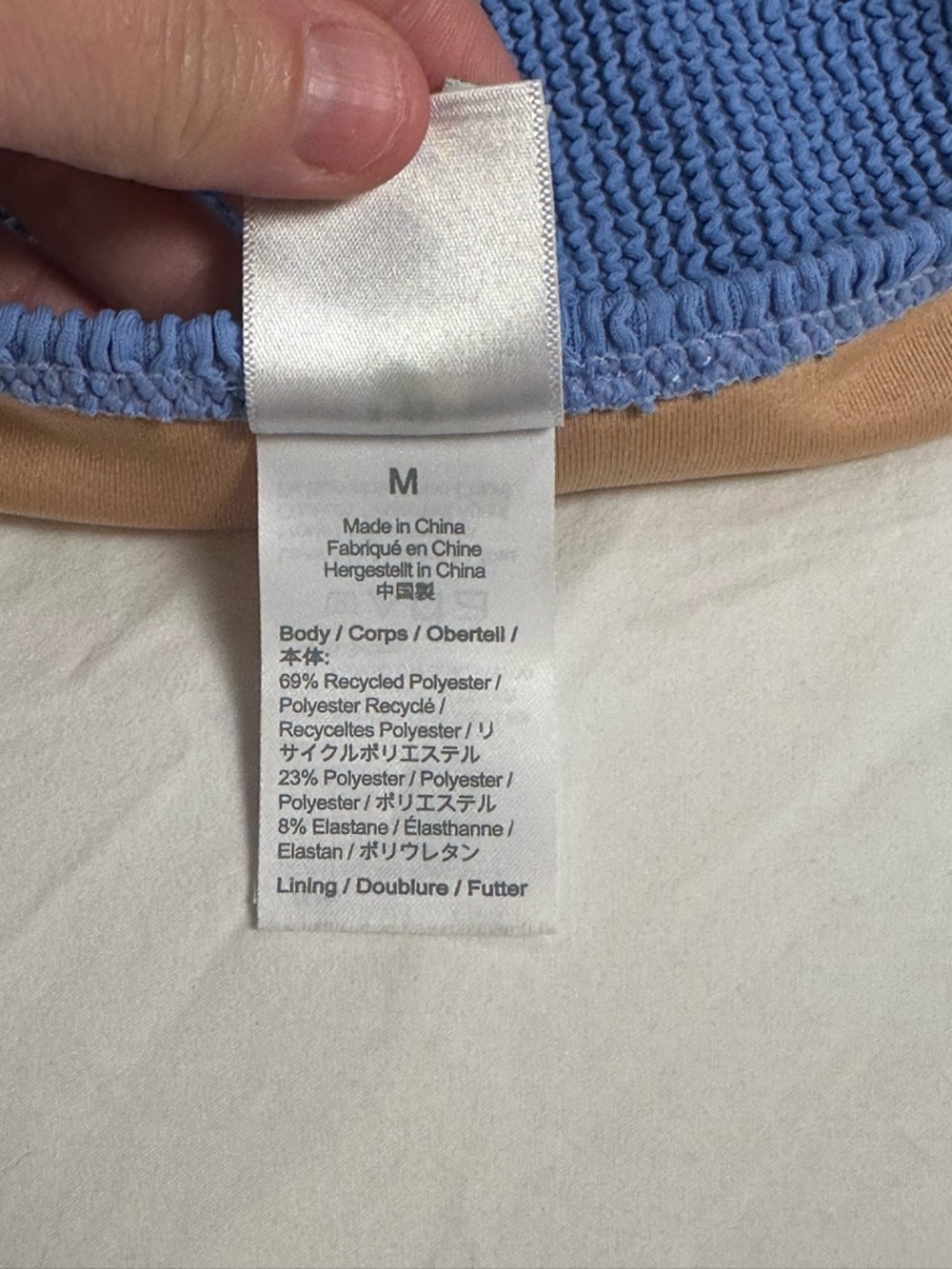 J.Crew Colorblock Bandeau Bikini Set Blue Green O-Ring Top L Bottom M - Picture 9 of 16